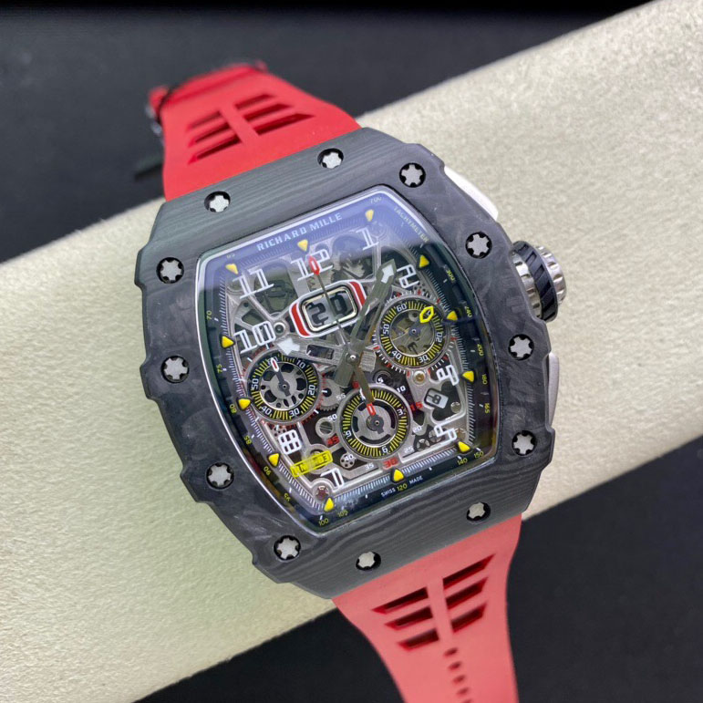 KV厂理查德米勒RM011系列计时款碳纤维壳高仿复刻手表